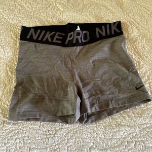 Nike Pro Heather Gray Athletic Shorts